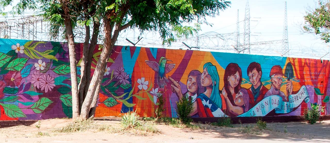 Mural pintado por la comunidad